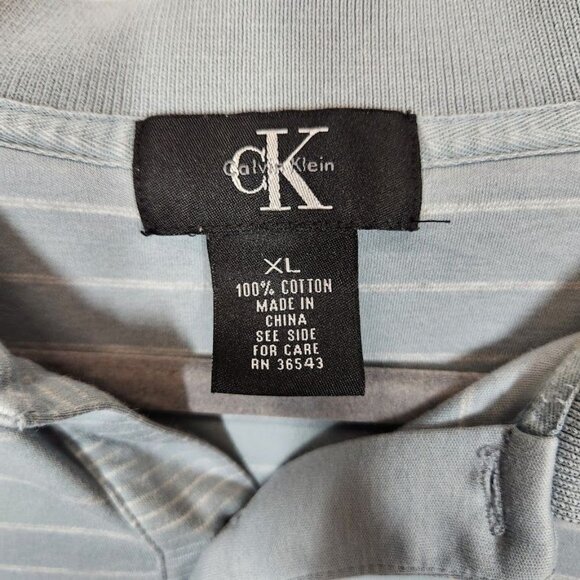 Calvin Klein Men's Striped Polo Shirt - Size XL - Picture 4 of 4